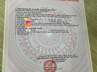 Cần ban nhà 69m2(4,3 x 16). nỡ hậu
gần mặt tiền. đường thông rộng 7m