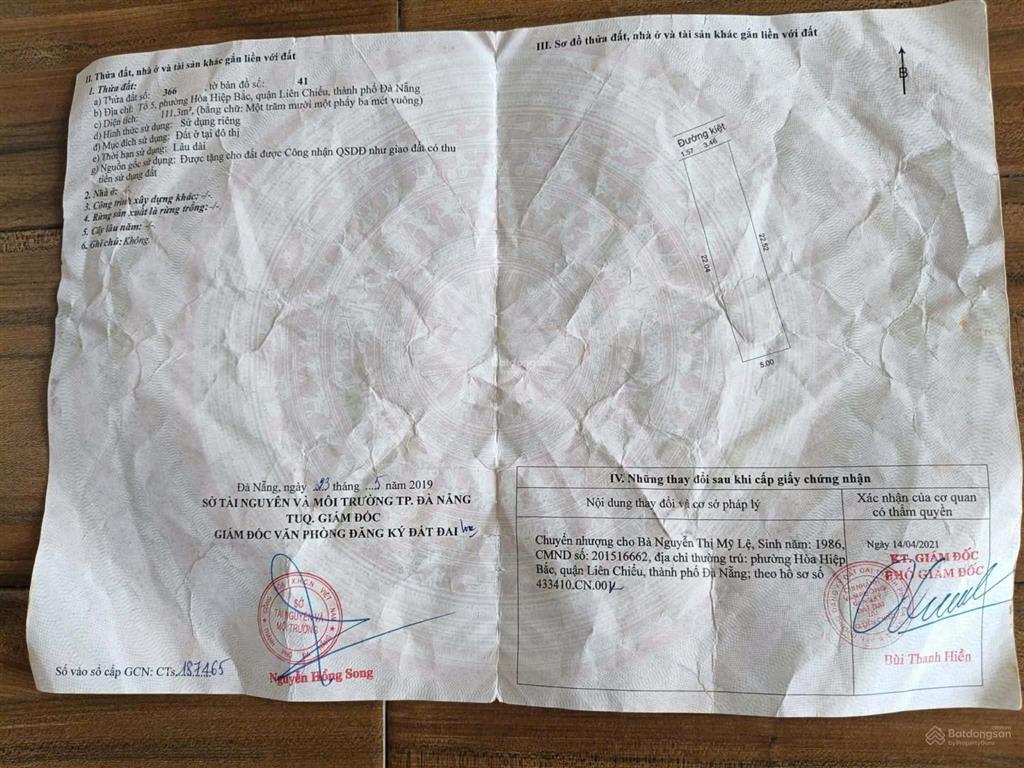 Chính chủ bán đất kiệt nguyễn văn cừ, phường hòa hiệp bắc, liên chiểu