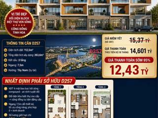 Nhà phố ngang 7,5m đối diện villa ven sông giá chỉ bằng căn ngang 5m!