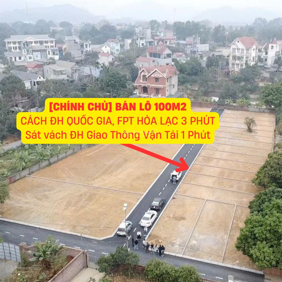 Chính chủ bán gấp lô 100m² tại phú cát, sát trường đại học giao thông vận tải