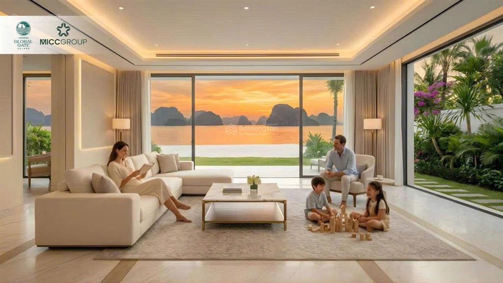 Bán 2 căn đơn lập góc mặt biển 330m2 xây 4 tầng vinhomes global gate hạ long xanh giá tốt độc quyền