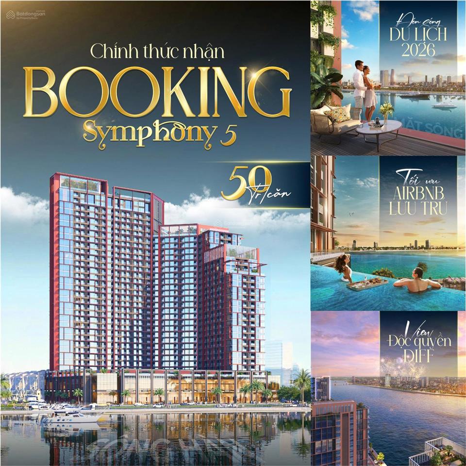 Nhận booking sun symphony residence đà nẵng  ck 5%  htls 0% 30 tháng