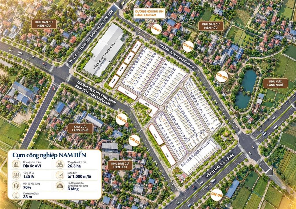 Đất công nghiệp nam tiến phú xuyên chỉ 14tr/m2