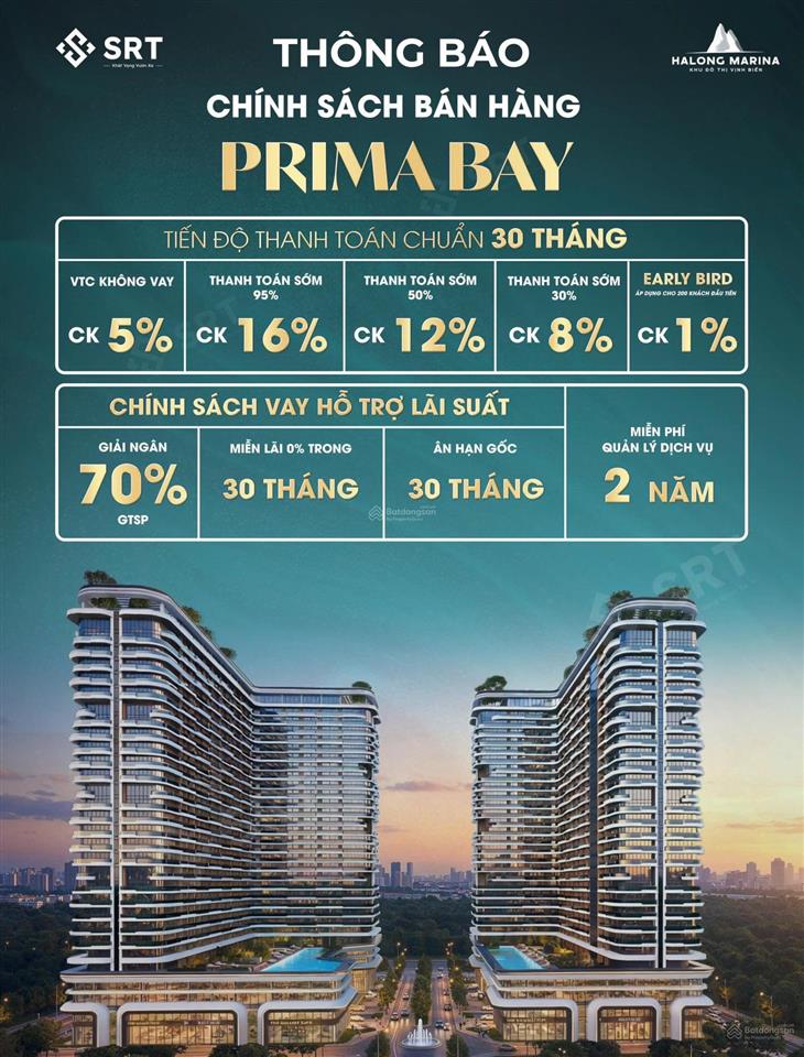 Bùng nổ booking dự án prima bay hạ long
sở hữu căn hộ view biển full giá chỉ từ 1,4 tỷ
