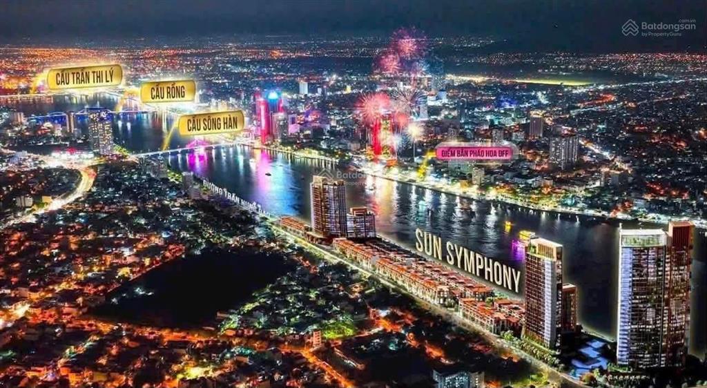 Căn hộ 1pn sun symphony 5, trực diện sông hàn đà nẵng, tts 3,4 tỷ  dòng tiền thuê 25tr/tháng
