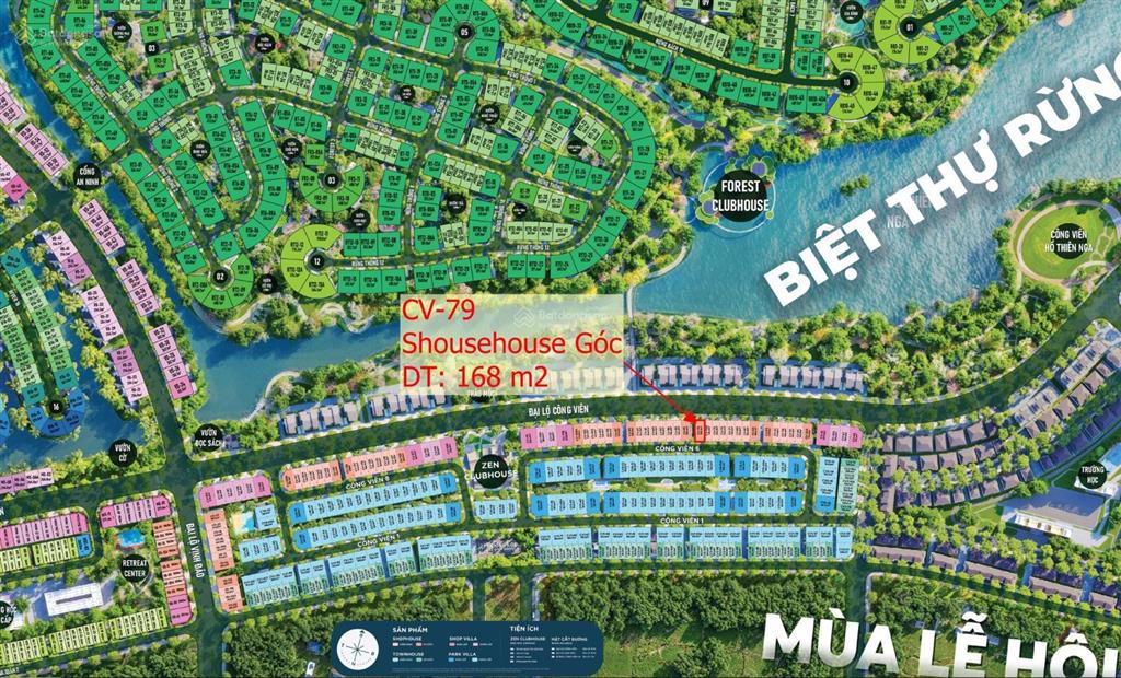 Duy nhất cặp shophouse góc mặt tiền đường 30m2 của rừng mai