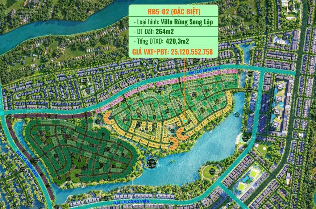 Một trong 3 căn đặc biệt song lập có hầm tại dự án eco retreat