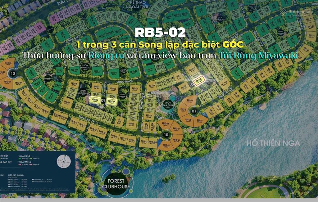 Một trong 3 căn đặc biệt song lập có hầm tại dự án eco retreat