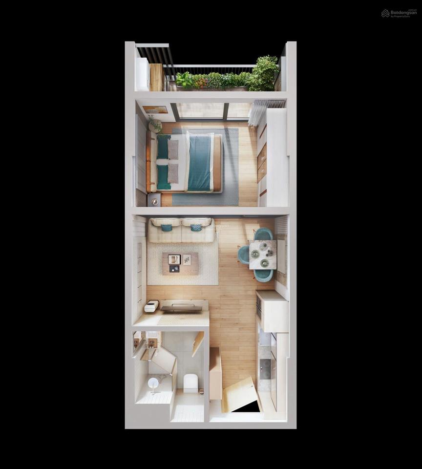 Bán gấp căn hộ eco retreat long an, 55 nghìn vnd, 44.6m2, 1pn, 1wc, chính chủ