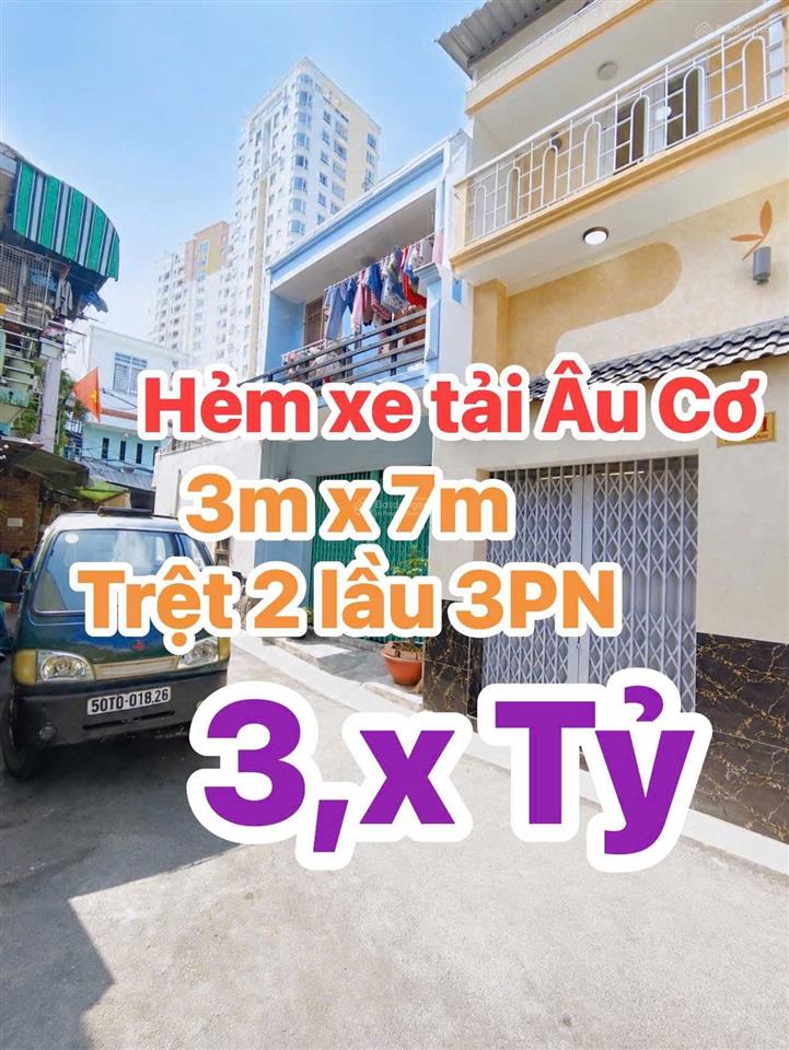 Nhà đẹp giá tốt ngay tân bình  âu cơ  hẻm 5m nhà 3 tầng  full nội thất  4pn chỉ 3đ