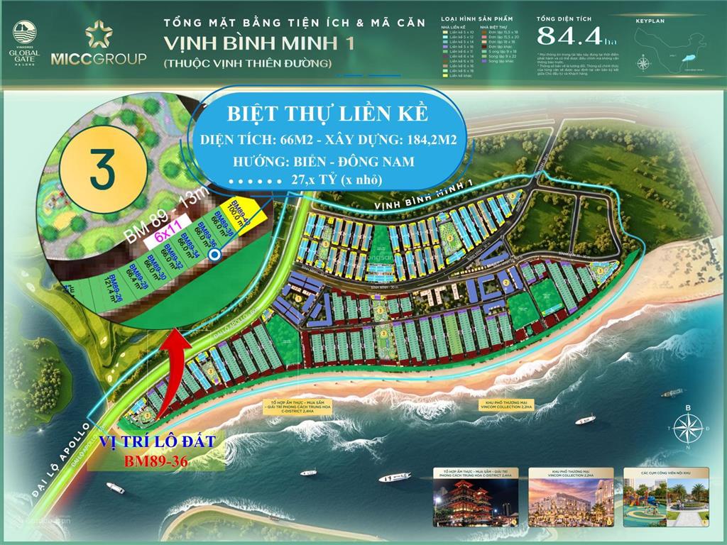 Căn siêu vip view biển  liền kề 66m2  xây thô giá "allin" chỉ 27,x tỷ  hỗ trợ bank lên đến 30%