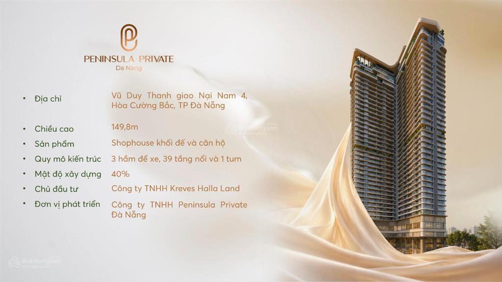 Giới thiệu dự án peninsula private ngay hải châu, sát tòa 69 tầng của sun, tư vấn chọn căn đẹp