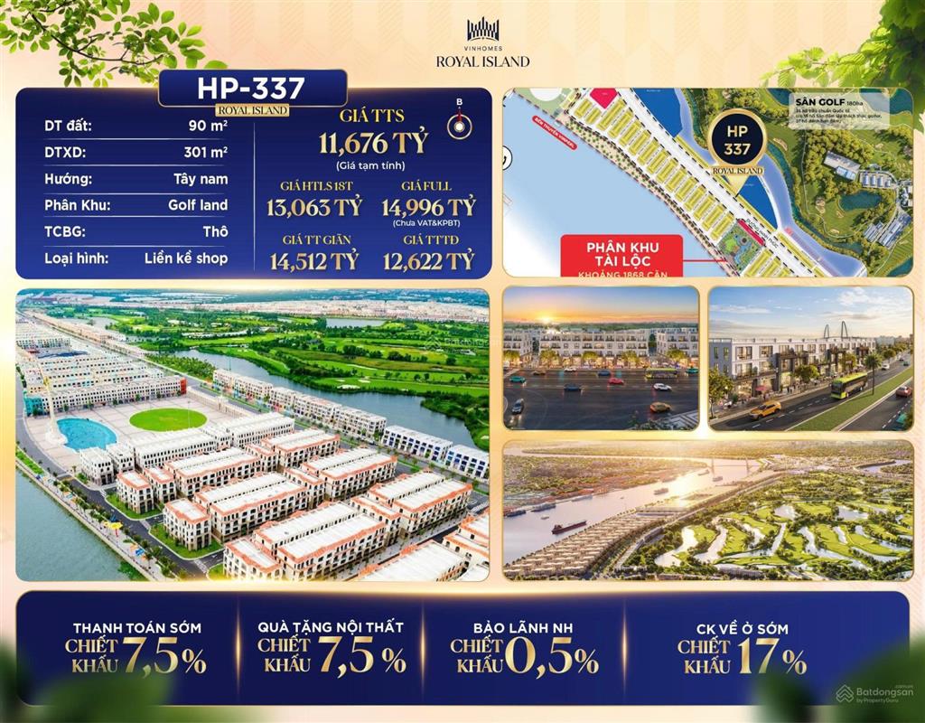 Bán bt tại vinhomes royal island, 11,6 tỷ, 94m2, 4 tầng, 4wc giá tốt chỉ với
