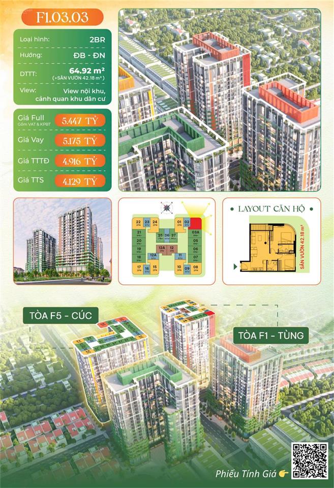 Bắt đầu với 30% vốn sở hữu ngay căn hộ 2pn fours tower, không gian rộng rãi  ở sướng sinh lời tốt