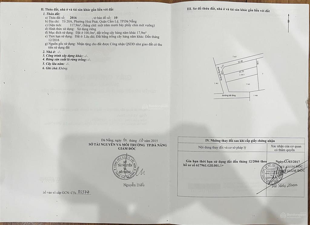 Bán đất 2 mặt kiệt ô tô tôn đản vị trí đẹp, giá tốt