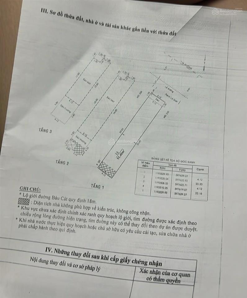 Bán nhà mặt tiền đường bàu cát