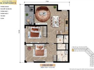 Bán nhanh căn 2pn2wc | sun symphony 5 | 70m2 view trực diện sông hàn. cho thuê 35tr/tháng