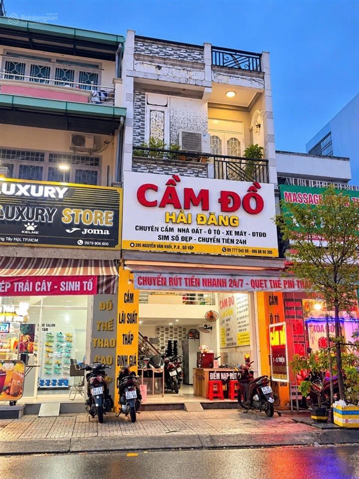 Mặt tiền nguyễn văn khối, gò vấp | ~140m² sàn | 4 tầng | dòng tiền 16tr/tháng 7.5 tỷ tl