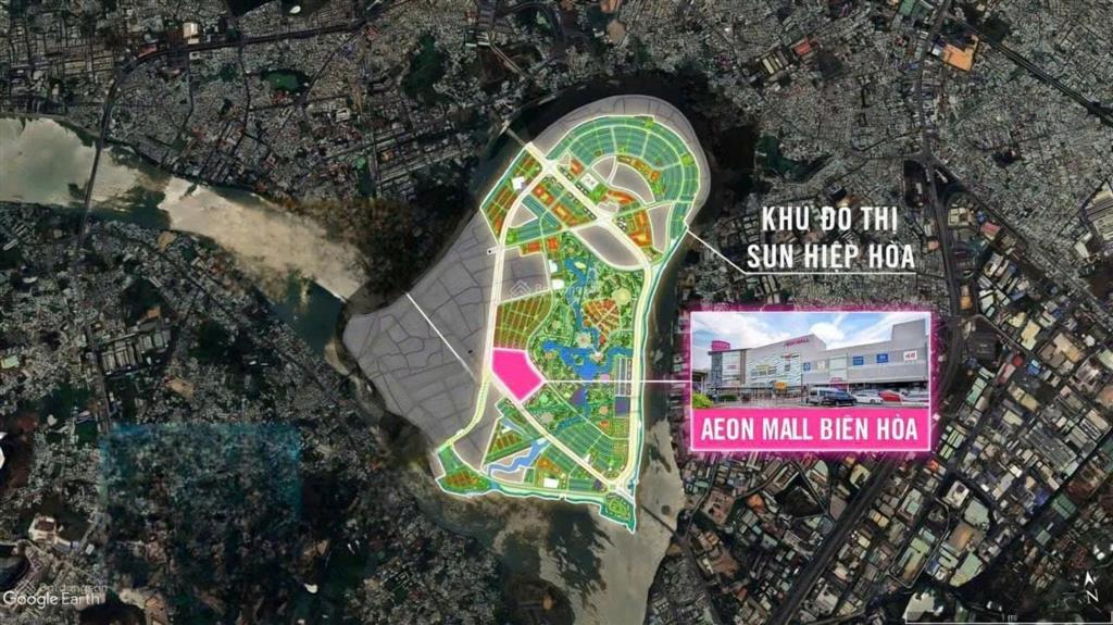 Đất cù lao phố trấn biên  cách aeon mall 500m, thổ cư đất sạch