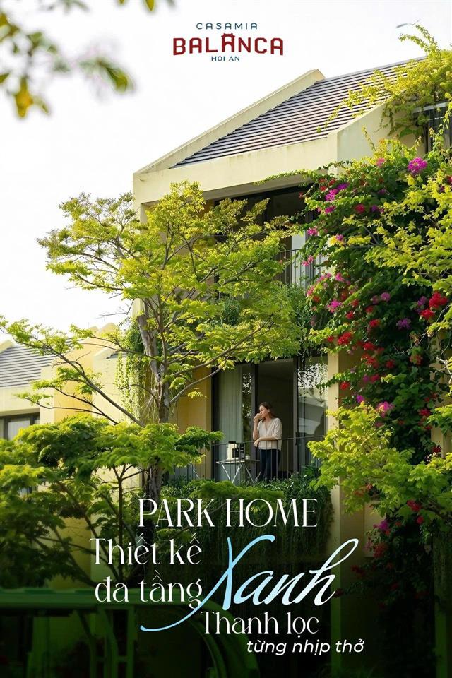 Park home 3 tầng 4 pn. căn góc giới hạn cạnh ngay sân pickleball lớn nhất hội an. casamia balanca