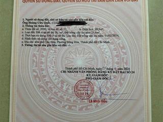 Bán đất tại khu phố tân hoà, đông hòa, hồ chí minh, 7 tỷ, 99m2 chính chủ