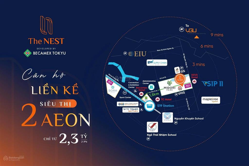 Bán căn hộ 3pn, 3wc tại midori park the nest, giá tốt 2,8 tỷ, 63m2