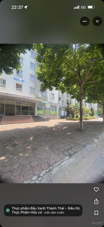 Bán căn hộ tòa n06b1 thành thái, 70m2, 7 tỷ, 2 ngủ, 2 vs, sổ đỏ cc, full nội mới đẹp.