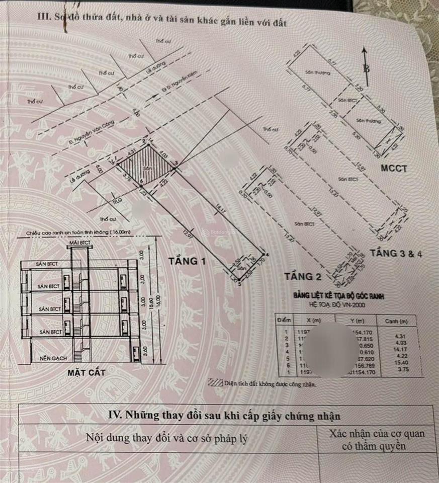Chdv 9p mặt tiền nguyễn văn công, sát sân bay, 4.3x19, 5 tầng. chỉ 15.5tỷ