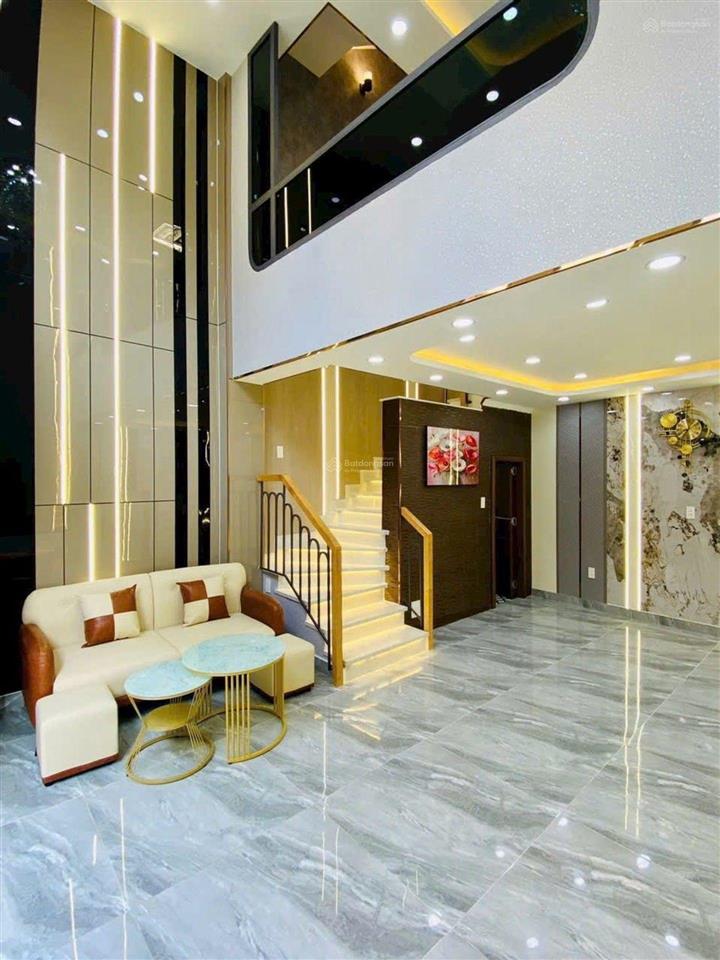 Hoa hậu gò vấp  4 tầng cực đẹp  hẻm xe hơi thông  quang trung  full nội thất  ngang 5 rộng