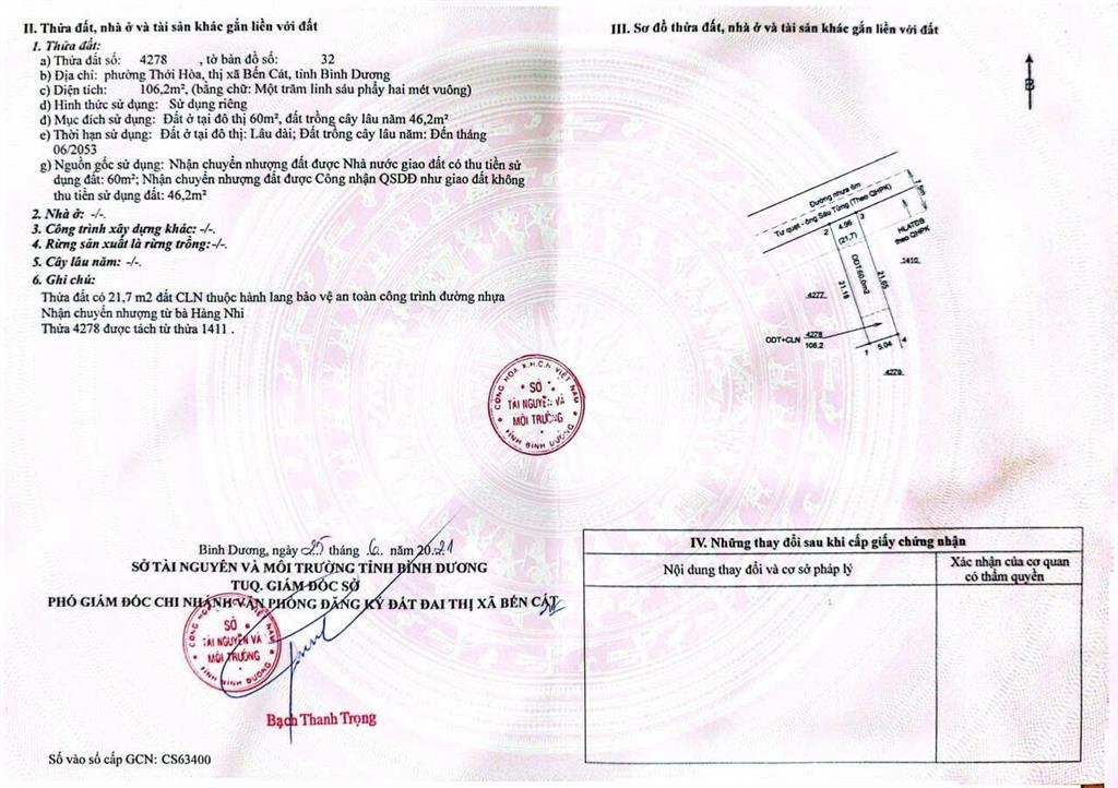Bán đất phường thới hòa  tp hồ chí minh