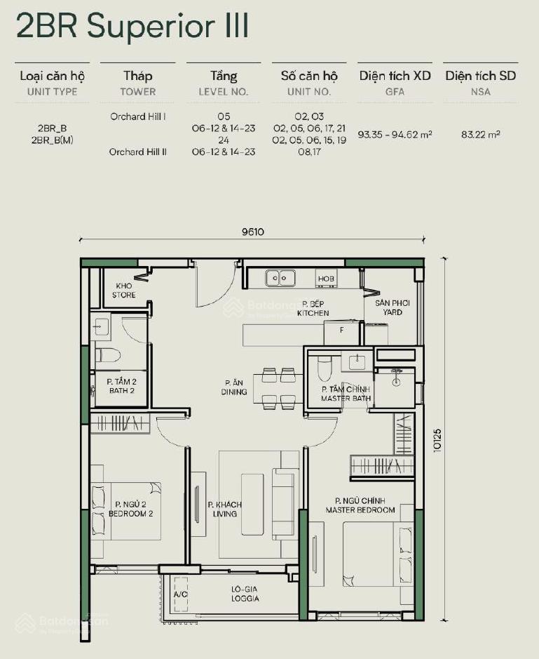 Hàng đợt 1 chính chủ giá tốt  căn 2pn 93m²+ | thanh toán đến 2027