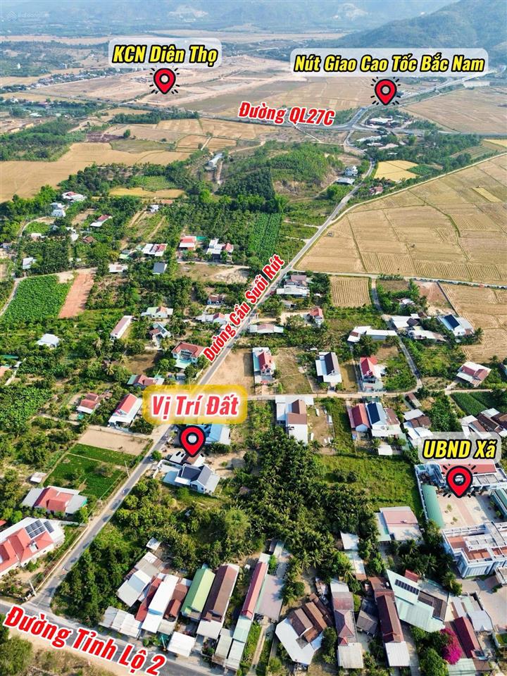 Đất mặt tiền đường nối thông ql27c và tỉnh lộ 2  diên thọ, diên khánh  234,9m2 giá 1,250 tỷ