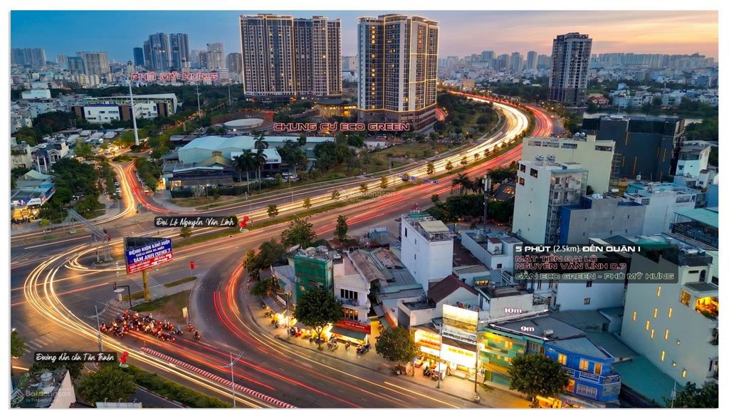 Chỉ 9,8 tỷ, mặt tiền đại lộ nguyễn văn linh q. 7, ngang 8.9m dài 10m
