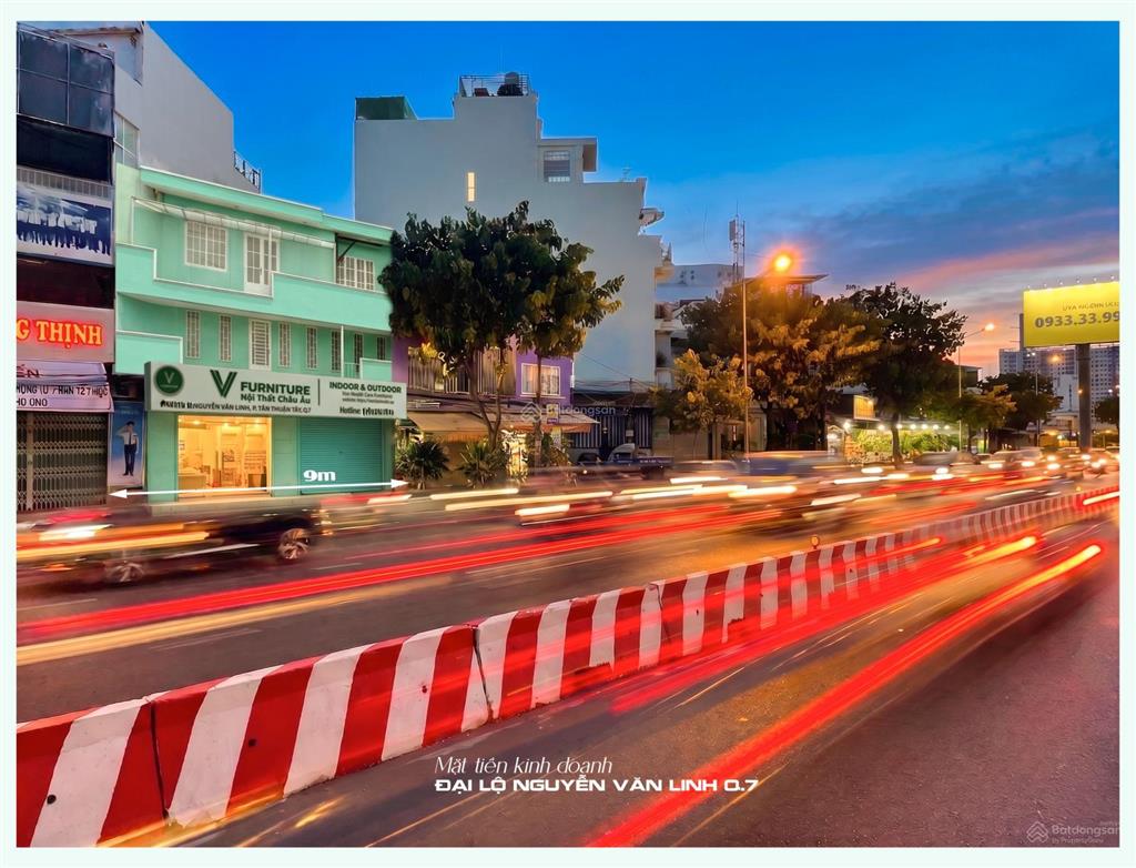 Chỉ 9,8 tỷ, mặt tiền đại lộ nguyễn văn linh q. 7, ngang 8.9m dài 10m