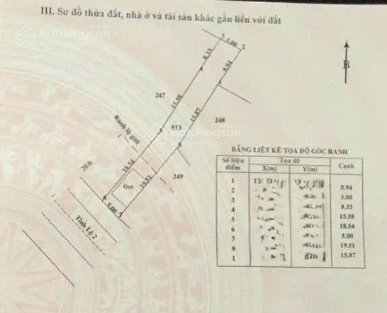 Mặt tiền tỉnh lộ 2, phước vĩnh an, 210m2 giá chỉ 925tr sổ hồng riêng, gần chợ việt kiều