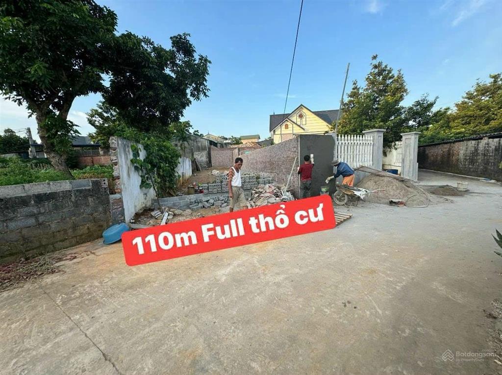 Chính chủ bán đất tại đông yên, quốc oai, hà nội, lô đẹp 110m2, đường 2 ô tô tránh22,5 triệu/m2