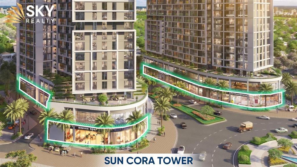 Shophouse sun cora tower  58,60 m, chỉ từ 5,020 tỷ
