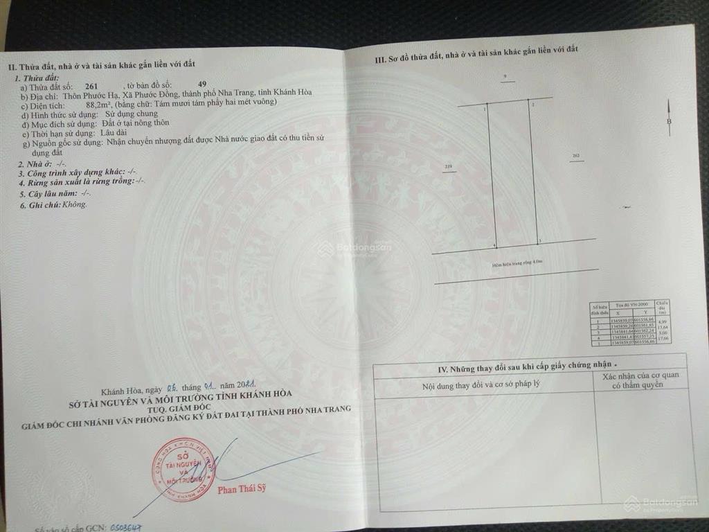 Bán đất giá tốt cơ hội đầu tư tại nha trang vị trí thôn phước hạ, xã phước đồng, tp. n