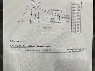 Đất. thuộc xã mỹ lệ, tỉnh tây ninh. tiếp giáp 2 mặt tiền. 1 mặt tiền sông vàm cỏ và 1 mặt tiền đê