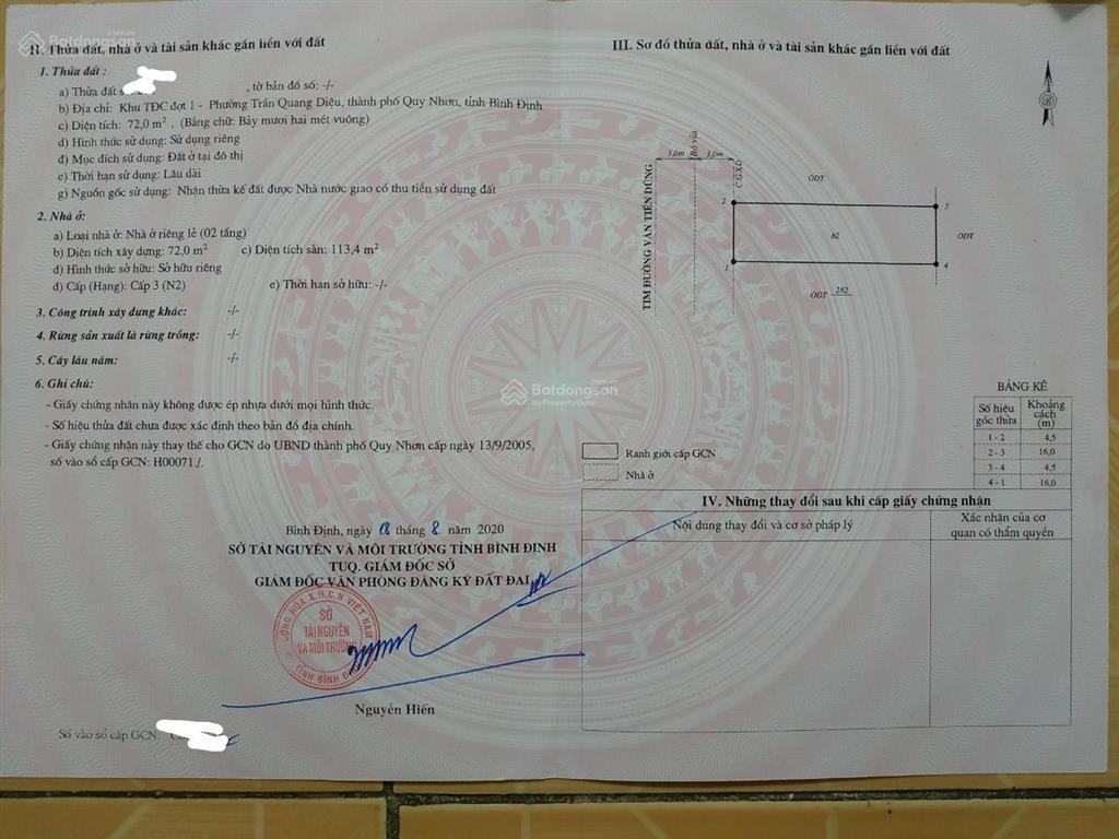 Bán nhà tp quy nhơn, dt sàn 114m2  giá 2.289ty