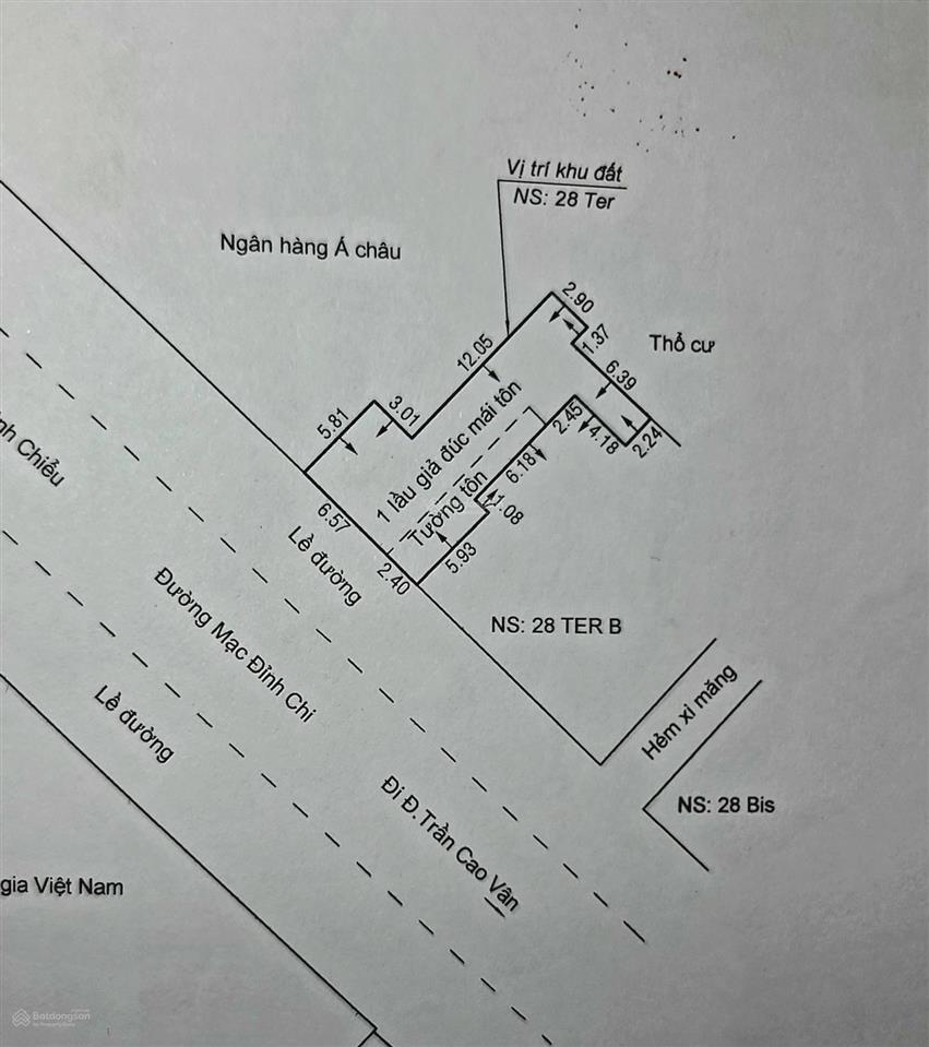Nhà mặt tiền cấp 4 tiện xây mới tại 28ter, đường mạc đĩnh chi, q1, tp.hcm, giá 98 tỷ, 121m2