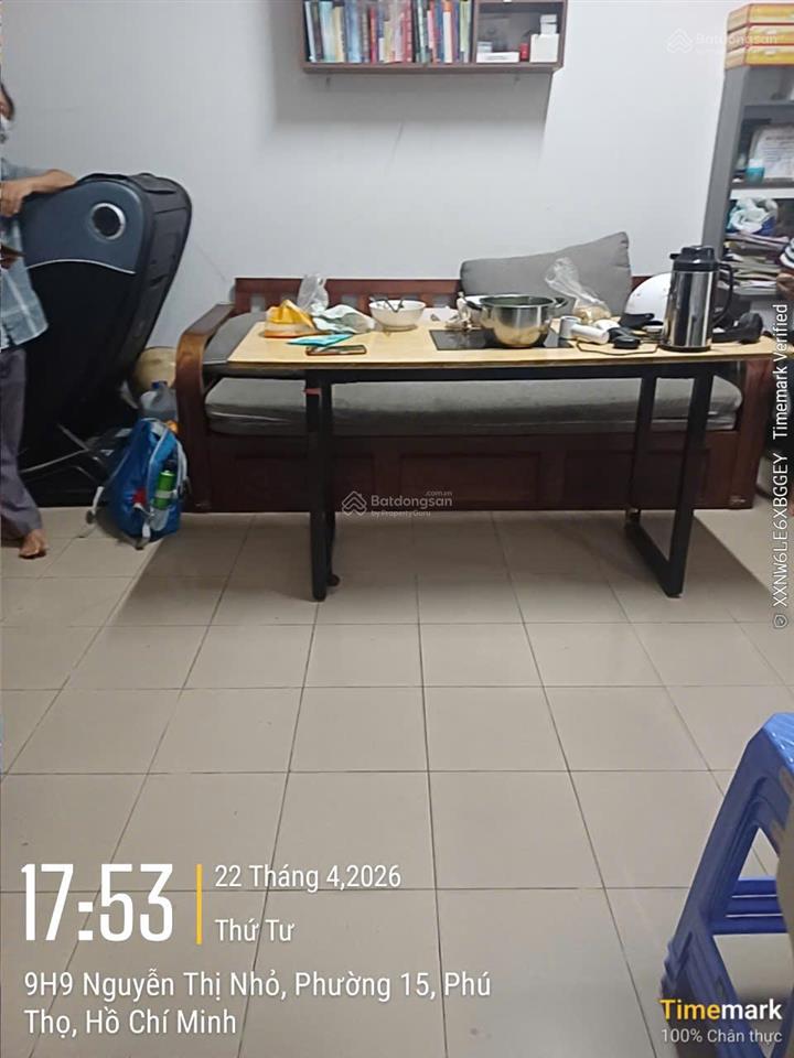 Chủ đi nước ngoài cần bán cc phú thọ q11 giá 3,6 tỷ, 2pn 60,32 m2 sẵn sổ