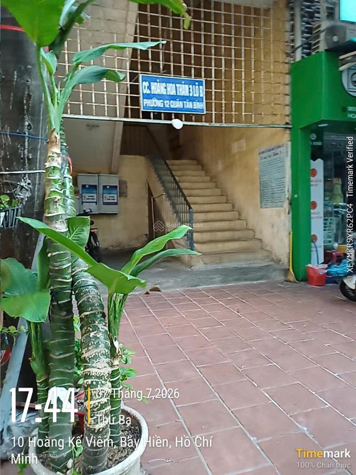 Bán cc hoàng hoa thám lầu 2, 1pn, 50m2, 2,7 tỷ đường hoàng kế viêm, p12, q.tân bình.