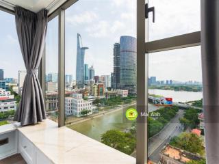 Căn góc 3pn saigon royal 177m² view triệu đô, nội thất cao cấp, 70 triệu/tháng