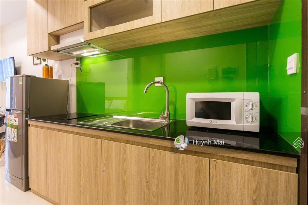 Cho thuê ch officetel rivergate nội thất văn phòng, rèm bếp máy lạnh, diện tích 27m2, giá 14triệu
