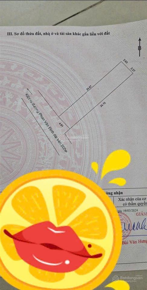 Chính chủ bán lô đất kiệt phan văn định, phường hòa khánh băc, liên chiểu