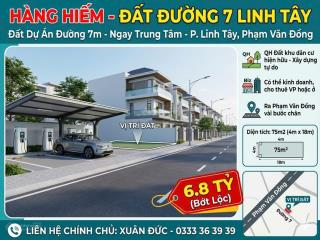 Đất đẹp đường rộng 7m kế bên phạm văn đồng  linh tây  thủ đức giá chỉ hơn 6 tỷ