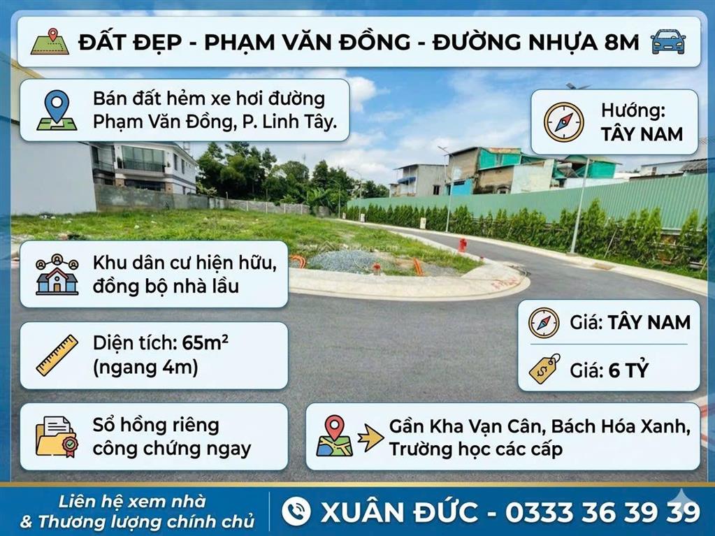 Đất đẹp view cực chill phạm văn đồng  linh tây  thủ đức