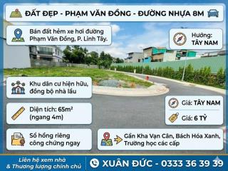 Đất đẹp view cực chill phạm văn đồng  linh tây  thủ đức