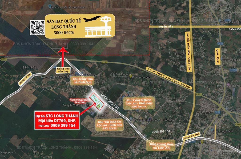 Bán nhanh lỗ vốn lô đất 2 mặt tiền đường lớn thông dài thuộc khu đô thị stc long thành
